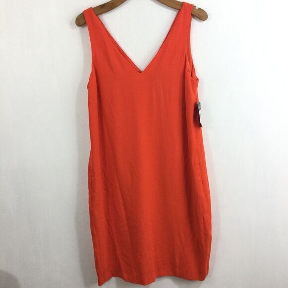 Ralph Lauren Womens Crepe Sleeveless Shift Dress Vienna Orange Size 14 NWT - Picture 10 of 10